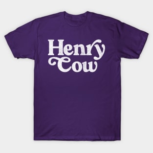 Henry Cow / Faded Style Prog Rock Design T-Shirt